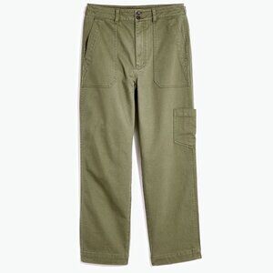 Madewell Green Cargo Lightweight Straight Leg Pants